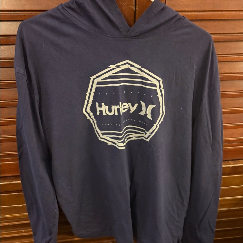 Hurley Purple Pullover Hoodie with White Center Logo
